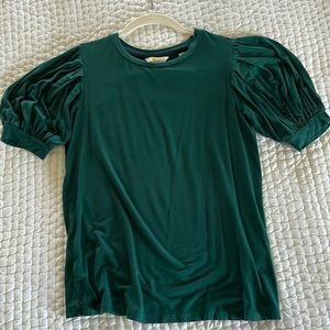 Boden top with banded puff sleeves